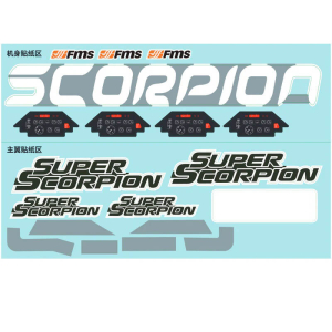 FMS 90MM SUPER SCORPION V2 CAMO DECAL SHEET