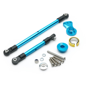 FASTRAX TAMIYA CC02 MERC G500 ALUMINIUM 25T SERVO SAVER SET - BLUE