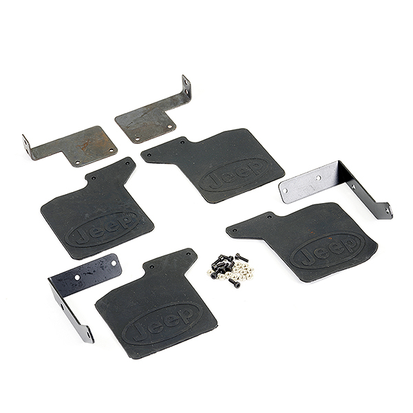 FASTRAX TRX-4 RUBBER MUDFLAPS & ALLOY MOUNTS FOR JEEP