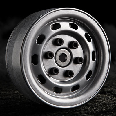 GMADE 1.9 SR02 BEADLOCK WHEELS (SEMIGLOSS SILVER) (2)