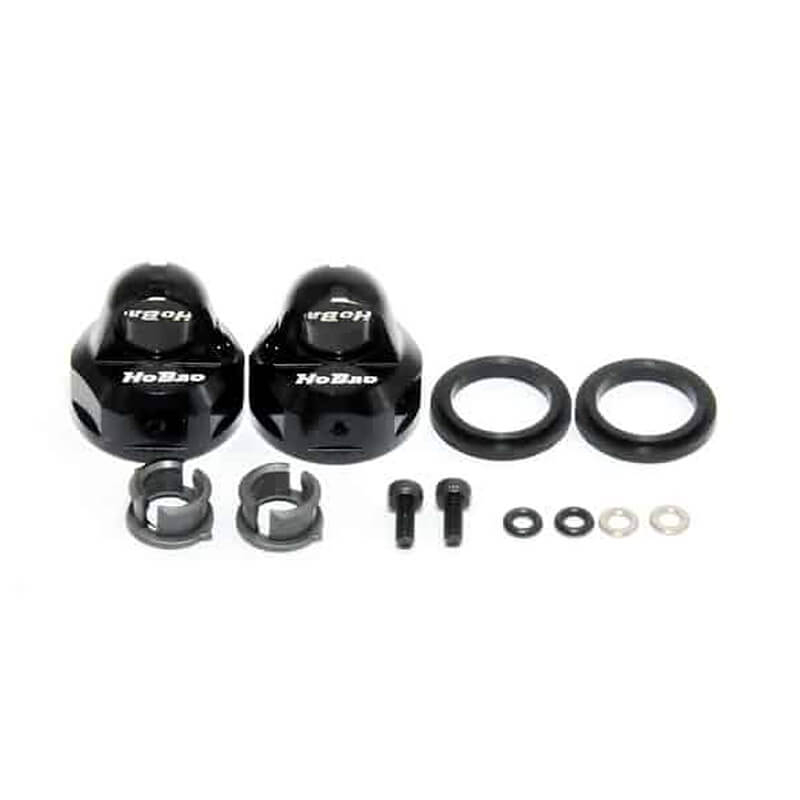 HOBAO HYPER TT2E/SC2E 12MM ALUMINIUM SHOCK CAP SET (PR)
