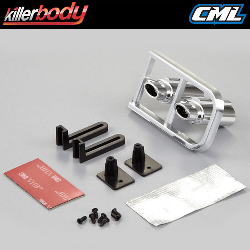 KILLERBODY CHROME TYPE A OVAL EXHAUST PIPE W/O LED