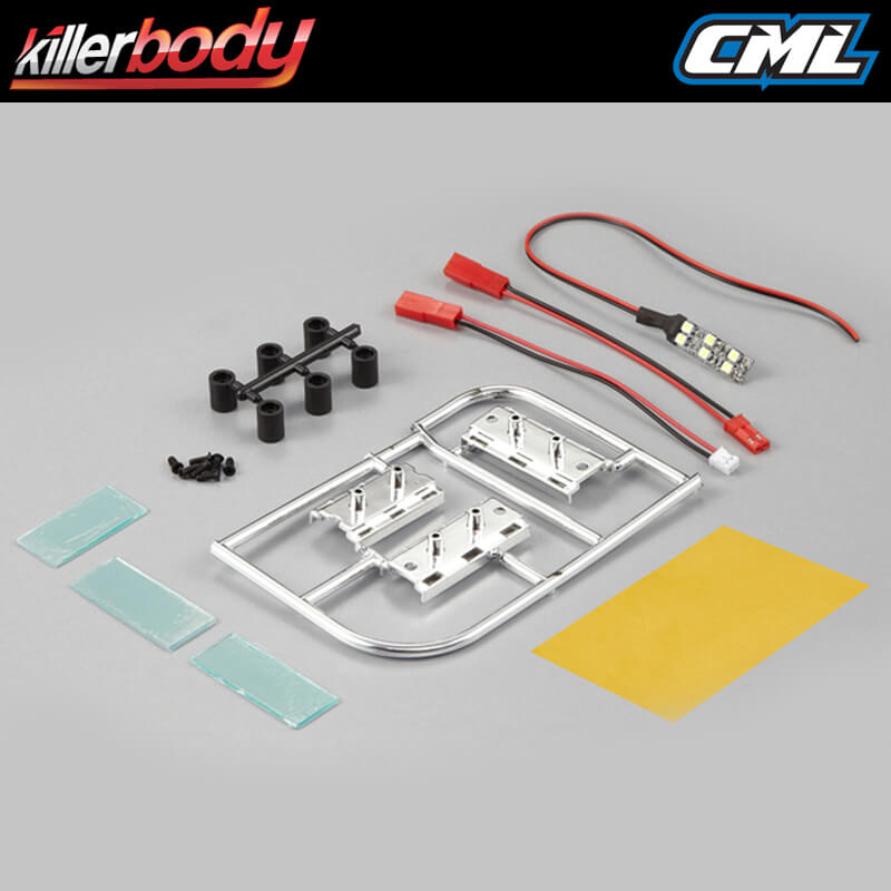 KILLERBODY NUMBER PLATE W/LED UNIT SET 1/10 TOURING CAR