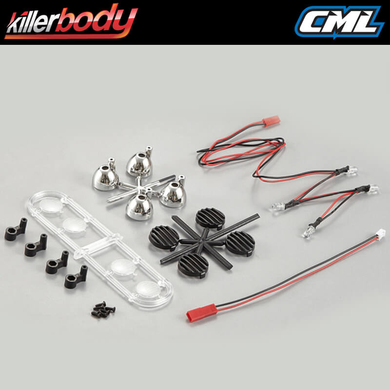 KILLERBODY BLACK SPOT LIGHTS W/LED UNIT SET (4)