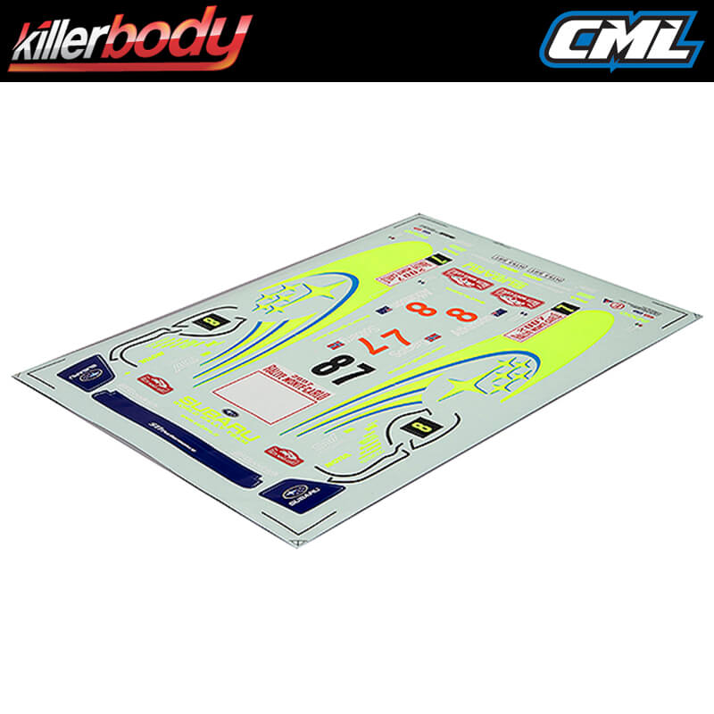 KILLERBODY SUBARU IMPREZA WRC 2007 RACING DECAL SHEET