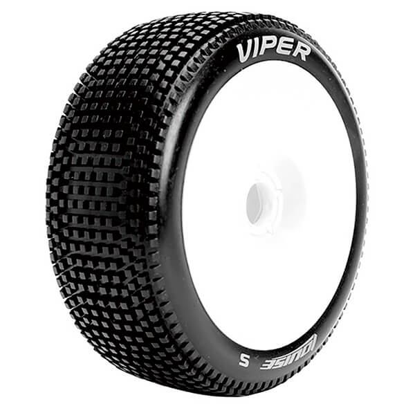 LOUISE RC B-VIPER 1/8 FR/RR SOFT HEX 17MM WHITE