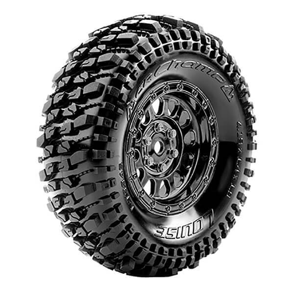 LOUISE RC CR-CHAMP 1/10 1.9 SUPER SOFT BLACK CHROME HEX 12MM
