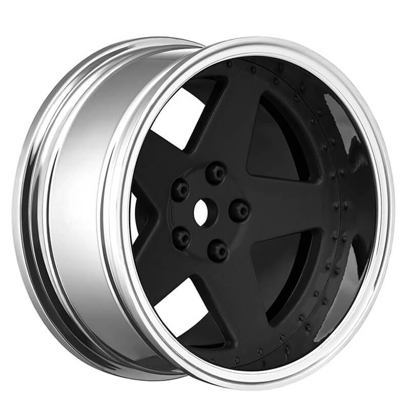 LOUISE RC 1/10 DRIFT 2,4,6,8MM OFFSET 5-SPOKE WHEELS MATTE BLACK
