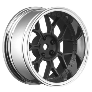 LOUISE RC 1/10 DRIFT 2,4,6,8MM OFFSET 14-SPOKE WHEELS MATTE BLACK