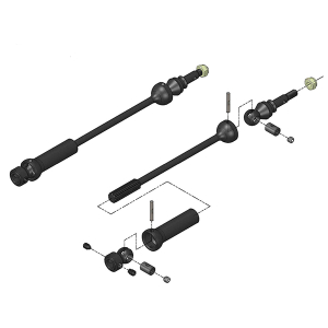 MIP X-DUTY, CVD DRIVE KIT, 14 5MM X 170MM W/ 6MM X 12MM BEAR