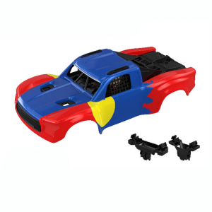 UDI RC SIERRA PC BODYSHELL WITH MOUNTS (BLUE/RED)