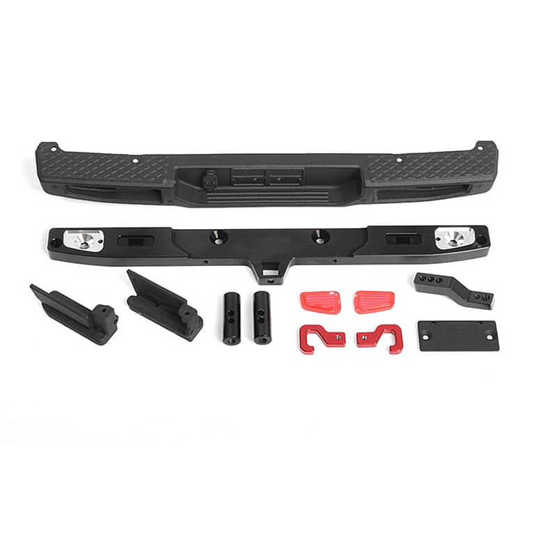 RC4WD OEM REAR BUMPER W/ TOW HOOK & LICENSE PLATE HOLDER FOR AXIAL 1/10 SCX10 III JEEP JT GLADIATOR