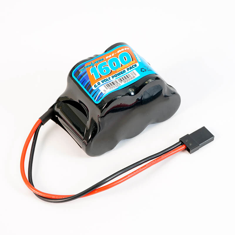 Voltz 1600Mah 6.0V NiMH RX Hump Battery w/ JR Plug