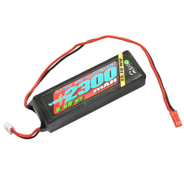 VOLTZ 2300mah 2S 6.6V RX LiFe STRAIGHT BATTERY PACK