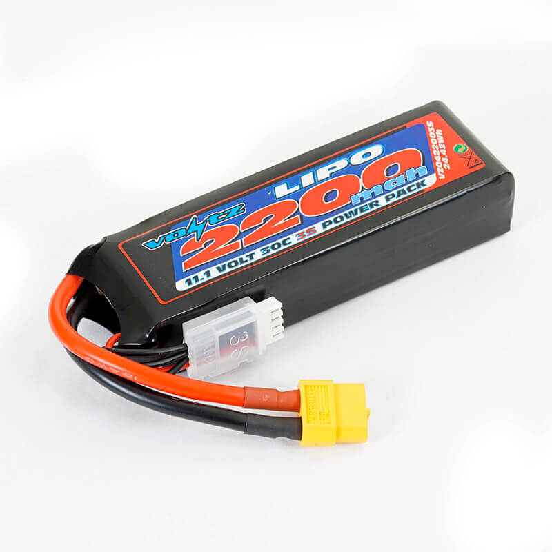 VOLTZ 2200mah 11.1V 30C LIPO BATTERY w/XT60