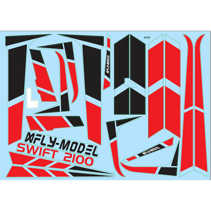 XFLY SWIFT 2100 DECAL SHEET