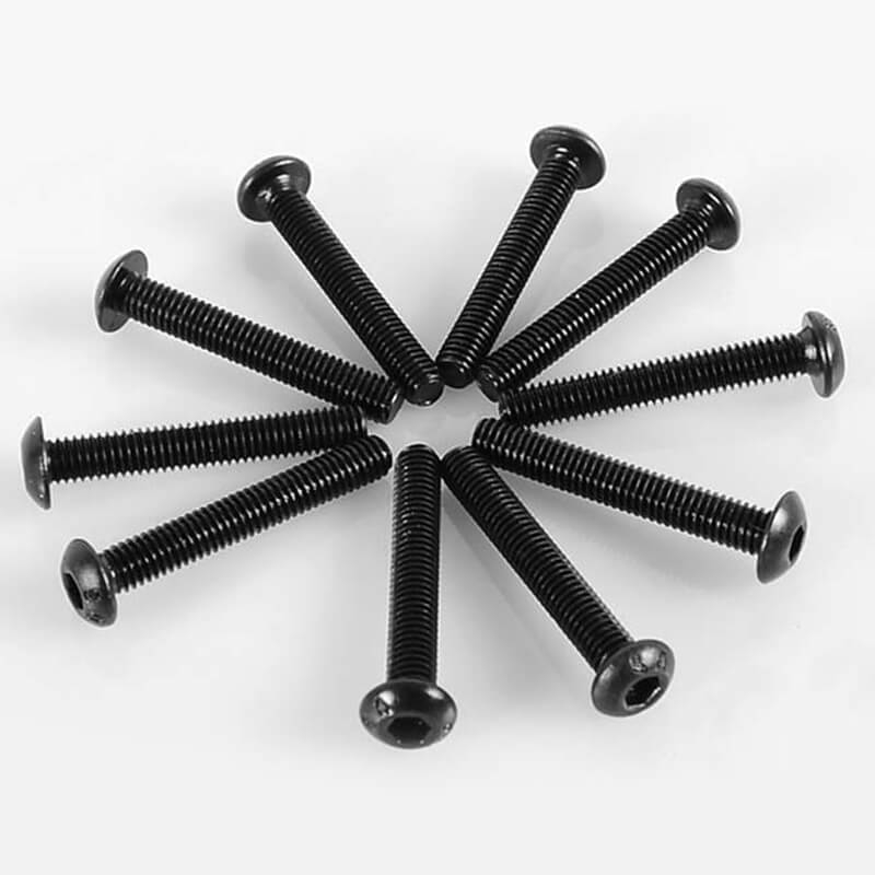 RC4WD STEEL BUTTON HEAD CAP SCREWS M3 X 20MM (10)