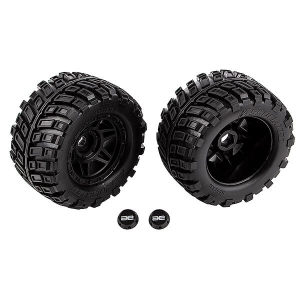 TEAM ASSOCIATED RIVAL MT8 TYRES AND WHEELS, MOUNTED