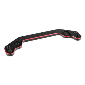 CORALLY ACKERMAN PLATE ALUM 7075 HARD ANODISED BLK/RED