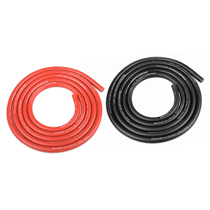CORALLY ULTRA V+ SILICONE WIRE SUPER FLEXIBLE BLACK AND RED 12AWG 1731/0.05 STRANDS OD 4.5MM 2 X 1M