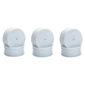 CENTRO 1/10 DISHED BUGGY FRONT 4WD WHEEL WHITE - 3 PAIRS