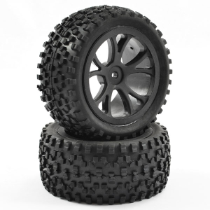 FASTRAX 1/10TH MOUNTED CUBOID BUGGY REAR TYRES 10-SPOKE