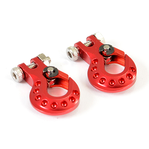 FASTRAX DELUXE ALUMINIUM WINCH HOOK (2PC) - RED
