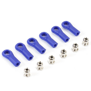Fastrax Rose Joints (6) Blue w/Balls