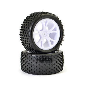 FTX VANTAGE REAR BUGGY TYRE MOUNTED ON WHEELS (PR) - WHITE