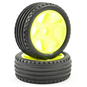 FTX COMET BUGGY FRONT MOUNTED TYRE & WHEEL YELLOW