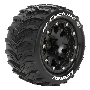 LOUISE RC MT-CYCLONE 1/10 SOFT BEAD-LOCK/0 OFFSET HEX 12MM BLACK