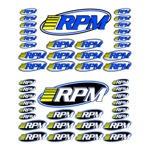 RPM PRO LOGO DECAL SHEETS 46 INDVIDUAL LOGO DECALS