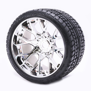SWEEP ROAD CRUSHER BELTED TYRE SILVER 17MM WHEELS 1/2
