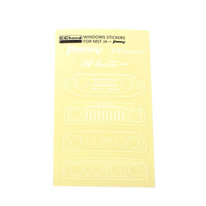 RC4WD GRILLE OPTION WINDOW DECAL SHEET FOR MST 4WD OFF-ROAD CAR KIT W/ J4 JIMNY BODY (WHITE)
